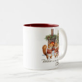 クリスマス信じの魔法で可愛い ツートーンマグカップ (正面右)