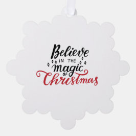 クリスマス信じの魔法で オーナメントカード