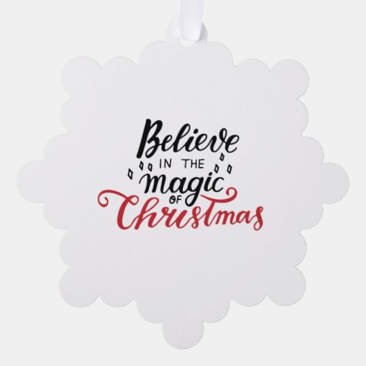 クリスマス信じの魔法で オーナメントカード (正面)