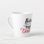 クリスマス信じの魔法で カフェラテマグ (左アングル)