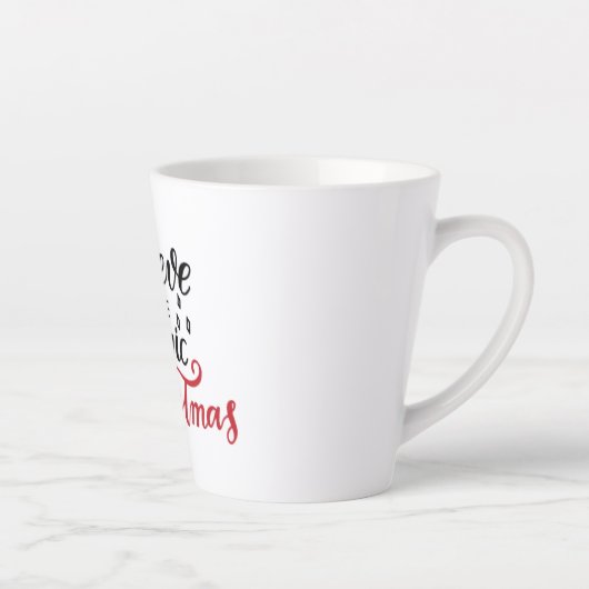 クリスマス信じの魔法で カフェラテマグ (右)