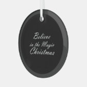 クリスマス信じの魔法で ガラスオーナメント (正面左)