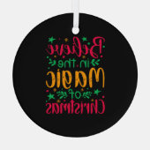 クリスマス信じの魔法で ガラスオーナメント (裏面)