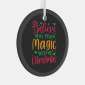 クリスマス信じの魔法で ガラスオーナメント (正面右)