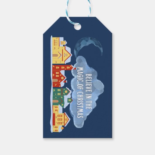 クリスマス信じの魔法で ギフトタグ (正面)