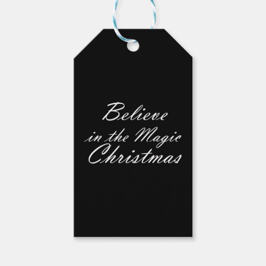 クリスマス信じの魔法で ギフトタグ (正面)