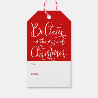クリスマス信じの魔法で ギフトタグ