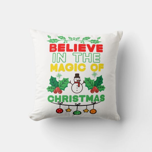 クリスマス信じの魔法で クッション (正面)