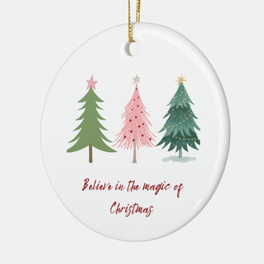クリスマス信じの魔法で セラミックオーナメント (左)