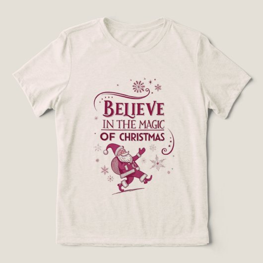 クリスマス信じの魔法で トライブレンドＴシャツ (デザイン正面)