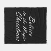 クリスマス信じの魔法で フリースブランケット (正面(横))