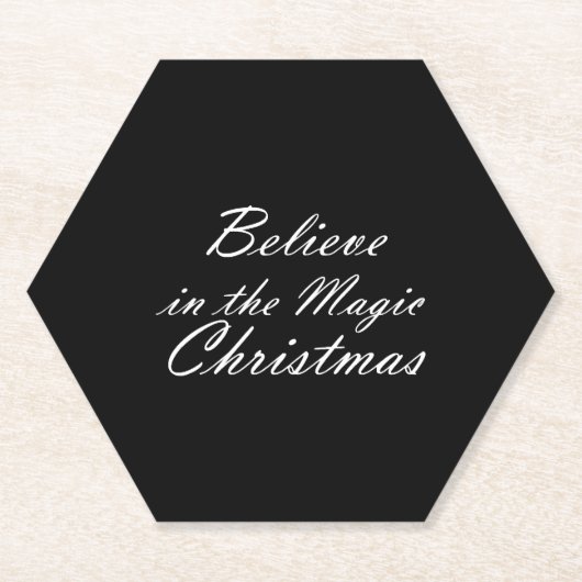 クリスマス信じの魔法で ペーパーコースター (正面)