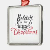 クリスマス信じの魔法で メタルオーナメント (左)