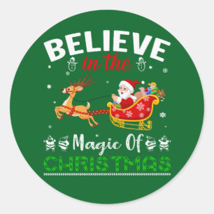 クリスマス信じの魔法で ラウンドシール