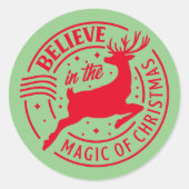 クリスマス信じの魔法で ラウンドシール (正面)