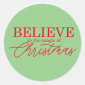 クリスマス信じの魔法で ラウンドシール (正面)