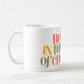 クリスマス信じの魔法で – レトロスタイル コーヒーマグカップ (左)