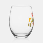 クリスマス信じの魔法で – レトロスタイル ステムなしワイングラス (右)