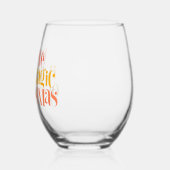 クリスマス信じの魔法で – レトロスタイル ステムなしワイングラス (左)