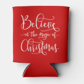 クリスマス信じの魔法で 缶クーラー (正面)