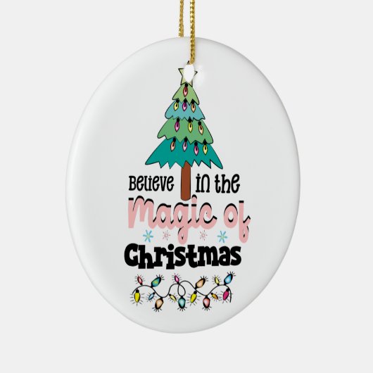 クリスマス信じの魔法のクリスマスの装飾 セラミックオーナメント (右)