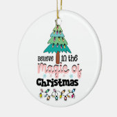 クリスマス信じの魔法のクリスマスの装飾 セラミックオーナメント (左)