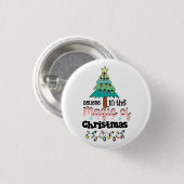 クリスマス信じの魔法のクリスマスの装飾 缶バッジ (正面&裏面)