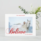 クリスマス信じの魔法赤 | フォト シーズンカード (スタンド正面)