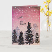 クリスマス信じを勧める カード (黄色い花)