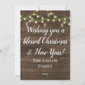 クリスマス信じイエス出生素朴ウッド シーズンカード (裏面)