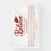 クリスマス信じイズイエズス出生ホワイトレッド 横断幕 (縦)