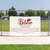 クリスマス信じイズイエズス出生ホワイトレッド 横断幕 (インサイチュ)