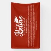 クリスマス信じイズイエズス出生レッド 横断幕 (縦)