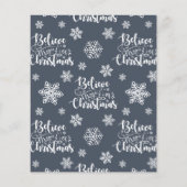 クリスマス信じカードの魔法の予算 (裏面)