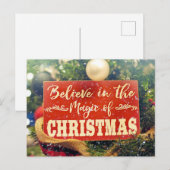 クリスマス信じクリスマスTreeGraphicの魔法で ポストカード (正面/裏面)