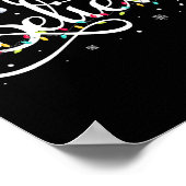 クリスマス信じサンタクラウスおもしろいファミリーマッチン ポスター (角)