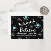 クリスマス信じテーマフラットノートカード ノートカード (正面/裏面インサイチュ)