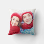 クリスマス信じトナカイそりサンタハット写真 クッション (裏面)