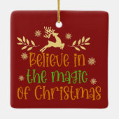 クリスマス信じトナカイ広場の魔法で セラミックオーナメント (裏面)