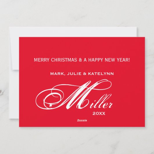 クリスマス信じモノグラム写真の魔法で シーズンカード (裏面)