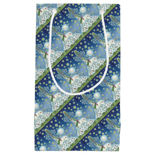 クリスマス信じユニコーン抱き枕 スモールペーパーバッグ (正面)