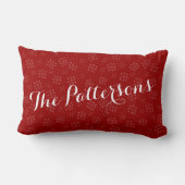 クリスマス信じ休暇のスノーフレーク枕 ランバークッション (裏面)