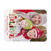 クリスマス信じ写真名ノスタルジック マグネット (横)