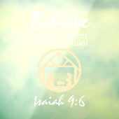 クリスマス信じ出生予言 ウィンドウサイン (シート3)