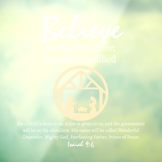 クリスマス信じ出生予言 ウィンドウサイン (シート3)