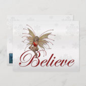 クリスマス信じ妖精の国2 – ホリデーポストカード (正面/裏面)