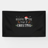 クリスマス信じ贈り物のクリスマス魔法 横断幕 (横)