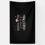 クリスマス信じ贈り物のクリスマス魔法 横断幕 (縦)