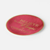 クリスマス信じ金箔魔法で ペーパープレート (アングル)