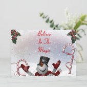 クリスマス信じ雪だるまの魔法冬 シーズンカード (スタンド正面)